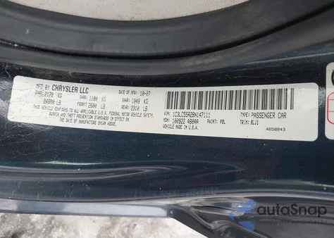 2008 Chrysler Sebring Touring из США, поврежденный, VIN 1C3LC55R28N147111